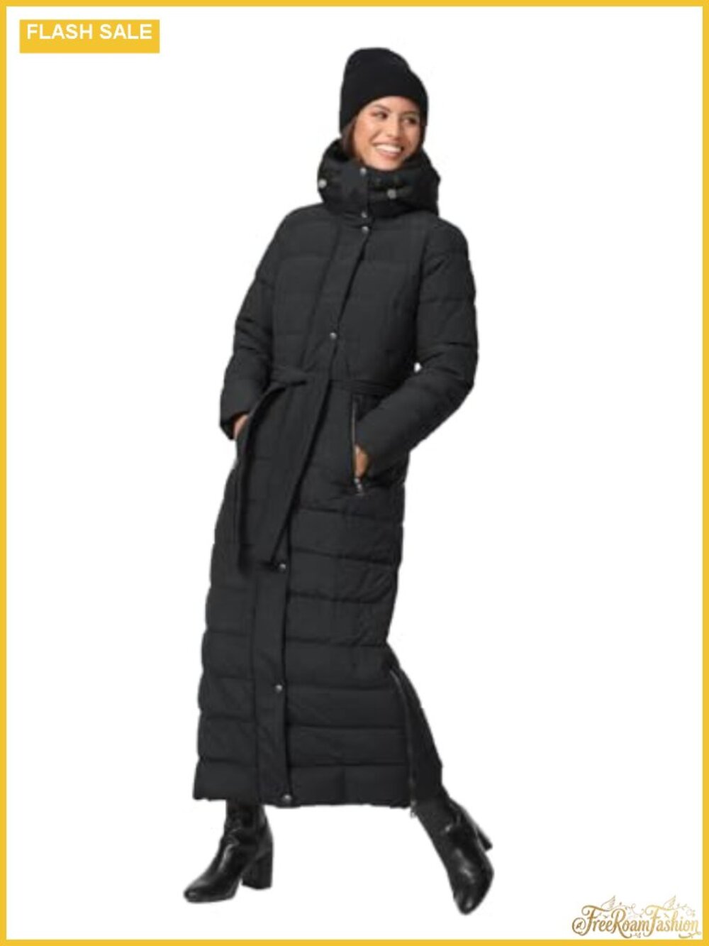 Women's Winter Hooded Maxi Quilted Parka Down Puffer Coat Long